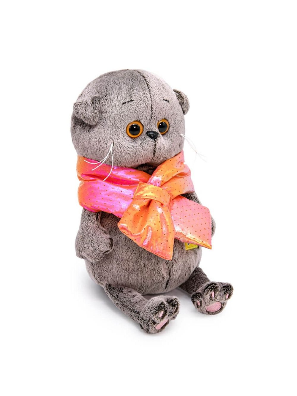 Мягкая игрушка Басик BABY в дутом шарфе 20 см