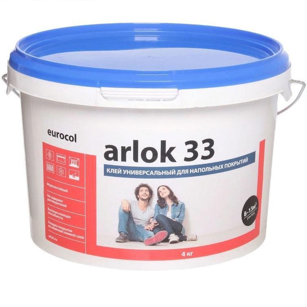 Клей универсальный для напольных покрытий ARLOK 33, 4 кг (8-13 кв.м)