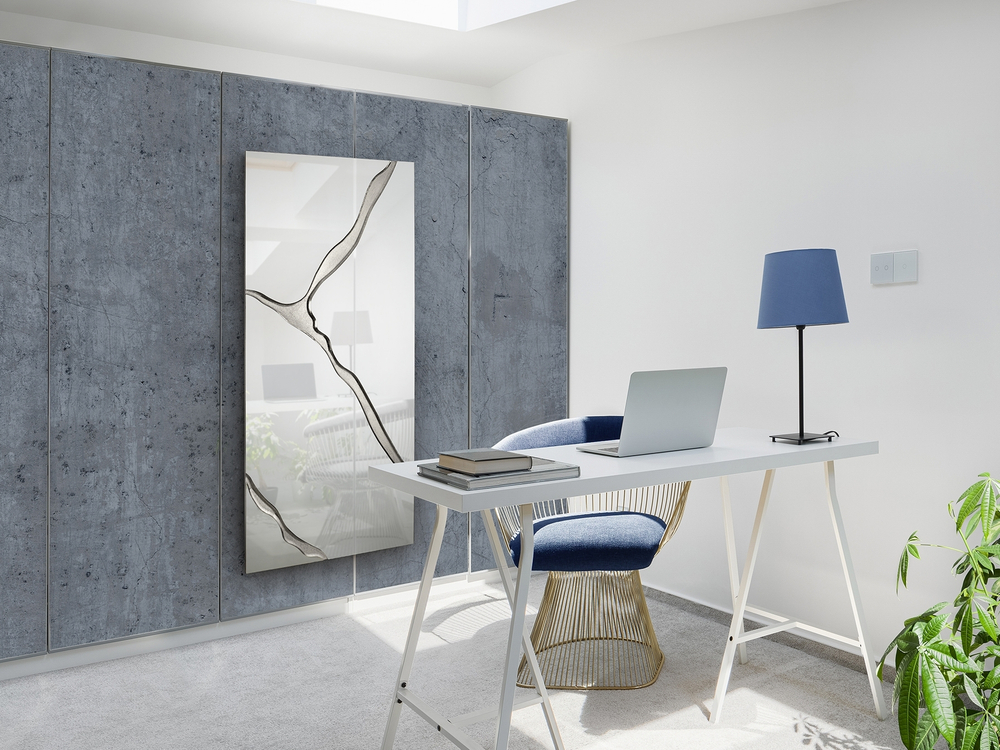 Прямоугольное зеркало Surcos серебряное 80X180