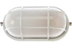Светильник Navigator NBL-O2-60 IP54 195*105*75 овал с решеткой белый 09002