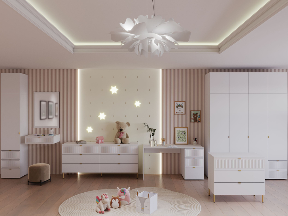 Шкаф для одежды, шкаф белый, Окленд 79-655