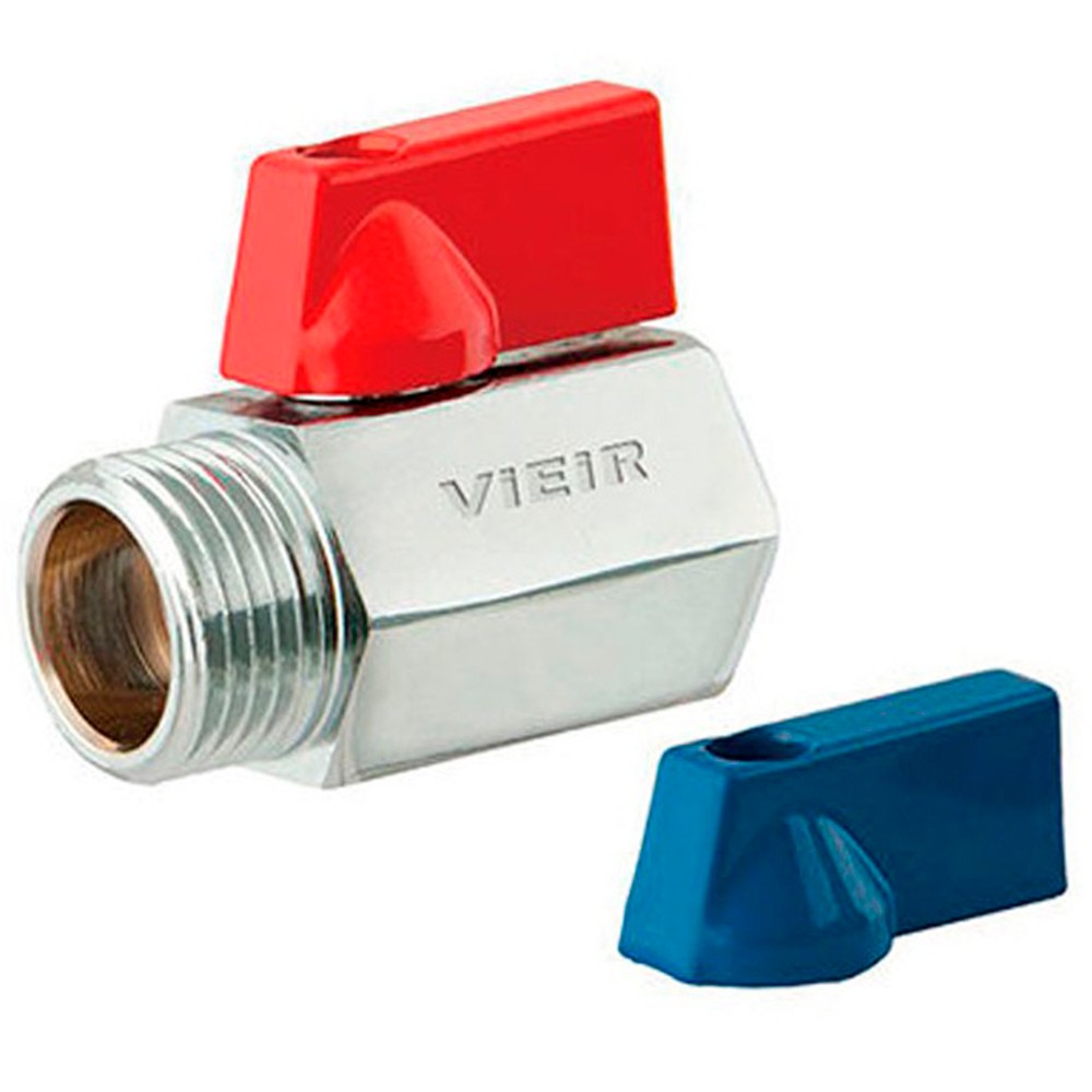 Кран VIEIR мини 1/2" ВН красные/синие ручки (200/10) VRFH3