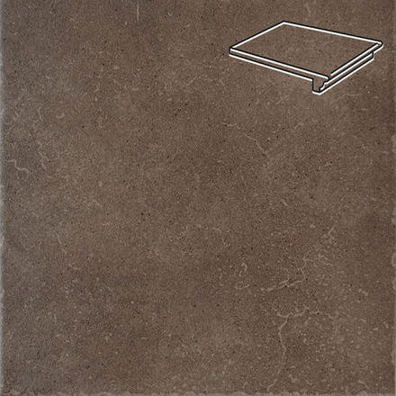 Interbau - Alpen, Engadin/Бурый песок 310x325x9, цвет 045 - Клинкерная ступень - флорентинер