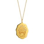 Подвеска Молитва овал с бриллиантами 45 см