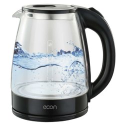 Чайник электрический Econ, ECO-1845KE, 1.8 л, 1500 Вт, ск нагр элем, стекло