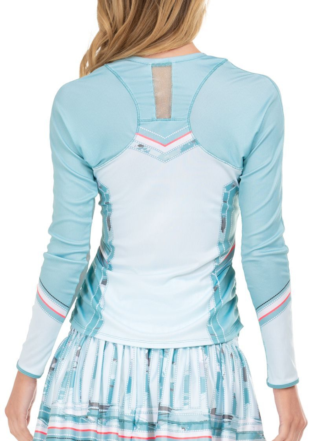 Женская теннисная футболка с длинным рукавом Lucky in Love Can't Find Me Love Long Sleeve - eucalyptus