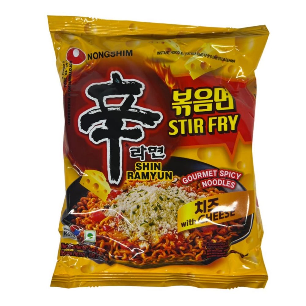 Лапша быстрого приготовления жареная с сыром Nongshim Stir Fry Cheese 131 г