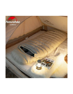 Мешок спальный Naturehike CW1000, 220х80 см, (правый) (ТК: -5C), бежевый