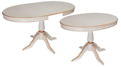 Стол обеденный Эдельвейс М (дуб/тон 3 с патиной Шампань)