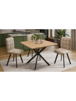 Стол кухонный Ателье темный 100(131)х100х75 см