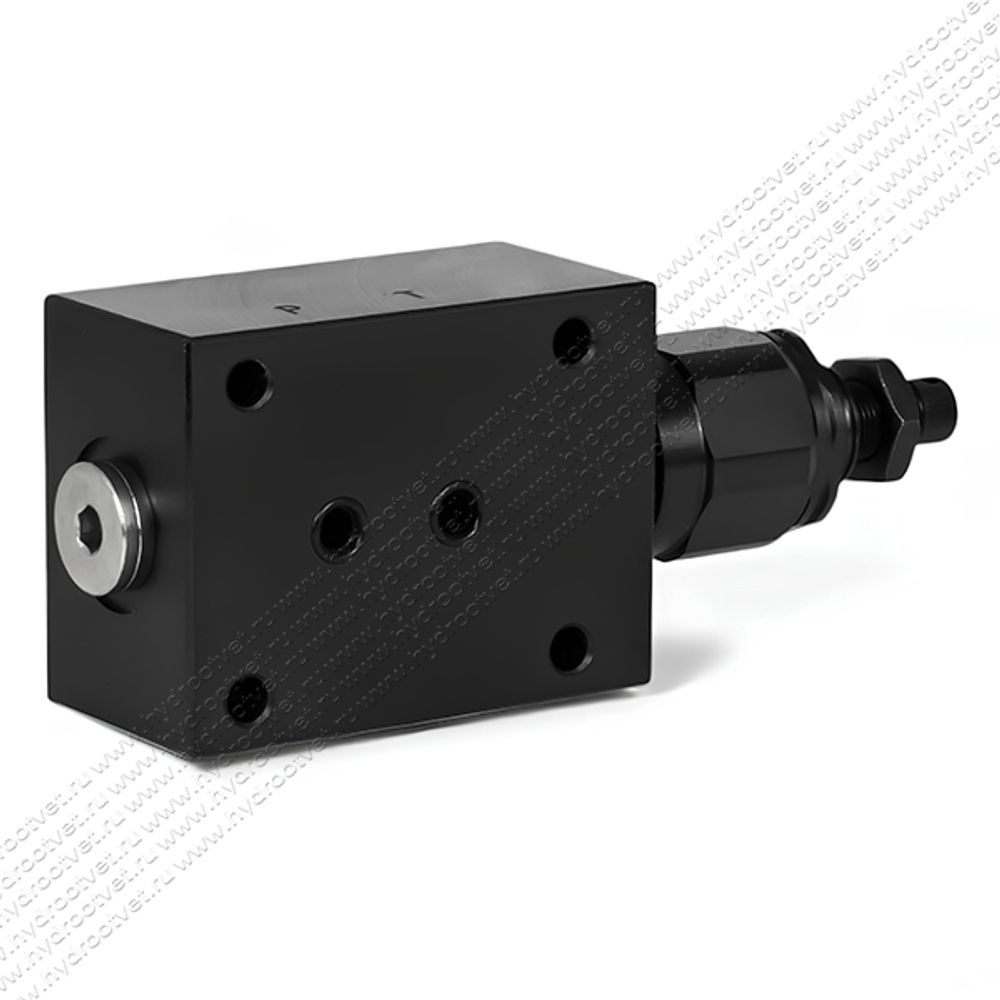 DBDS6P1X/100 - Предохранительный клапан прямого управления Ду6, давление регулировки до 100 бар, тип монтажа - на плиту, элемент регулировки S = винт