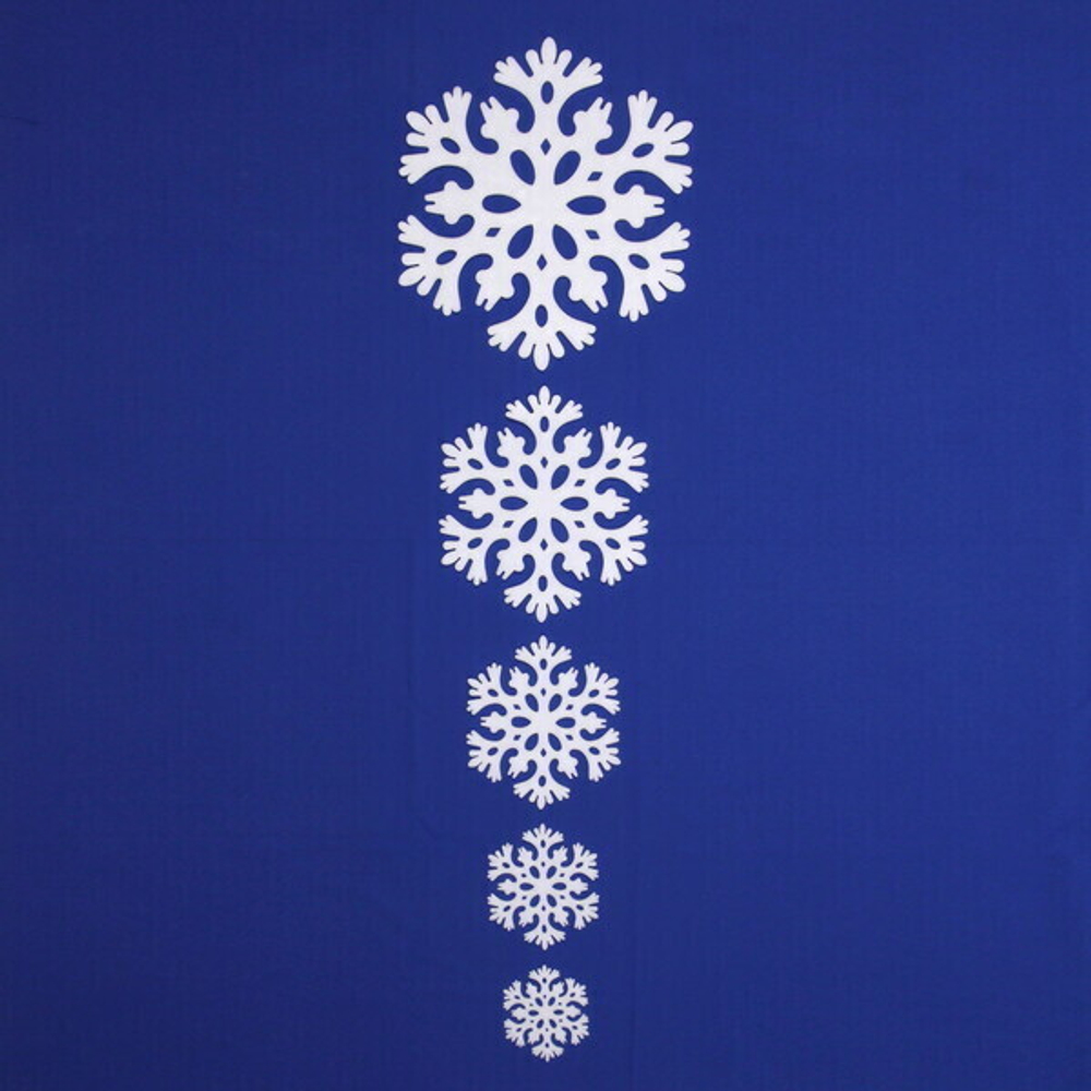 Украшение новогоднее «Снегопад» d-41/30/22/15/11 (набор 5 шт)