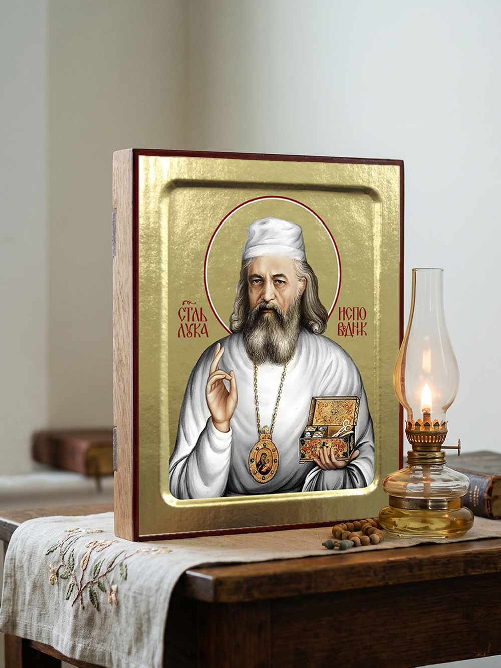 Икона Луки, святителя Крымского: современная на дереве: 125 х 160 (Синопсисъ)