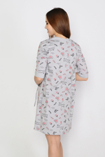Пижама женская сорочка+халат модель КЖ 0224 кулирка