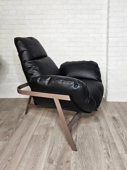 Кресло Jupiter, черная кожа