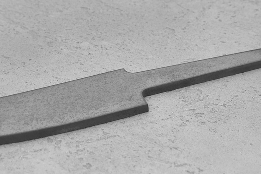 Заготовка для ножа, сталь M390 2,6мм. Модель "Рыбацкий" с клинком 120мм, ТО 62-63HRC