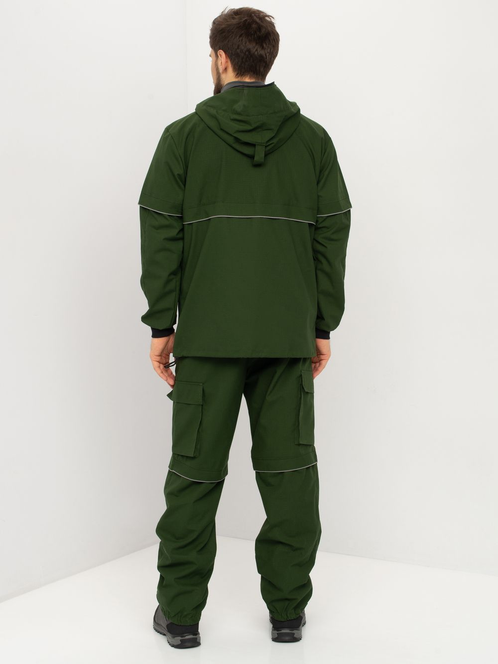 Костюм летний Антигнус-Люкс с ловушками и пыльниками цвет Зеленый ткань Смесовая Рип-Стоп