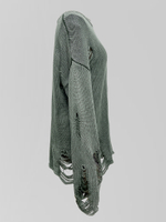 Свитер by Gor 9402 удлиненный рваный стиль