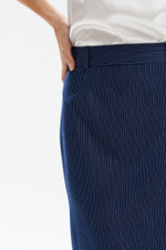 4944 Юбка женская (синий в полоску)