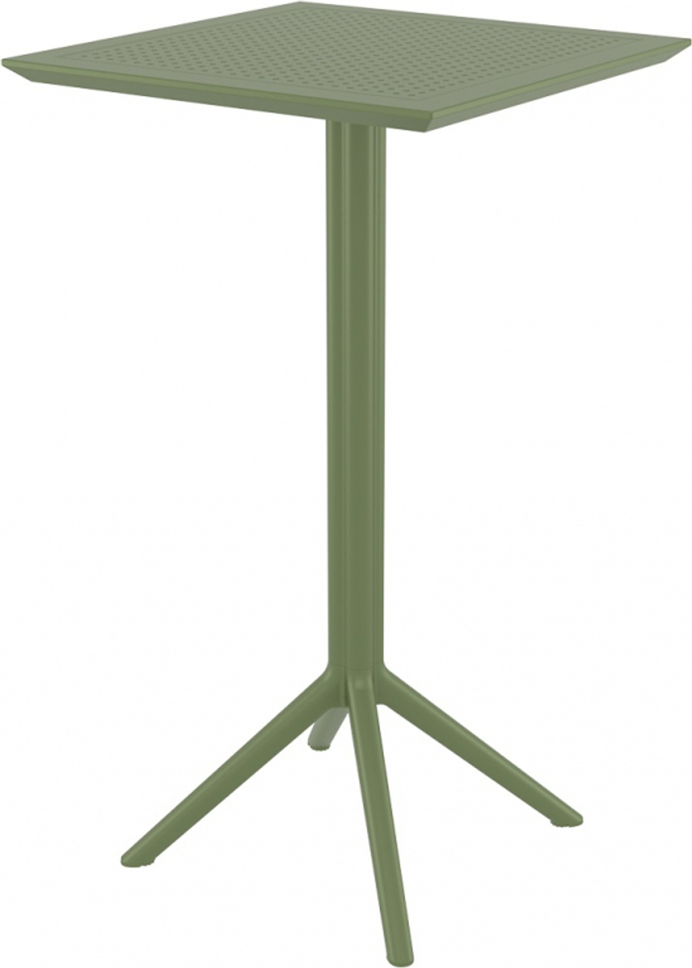 Стол пластиковый барный складной Siesta Contract Sky Folding Bar Table 60, оливковый