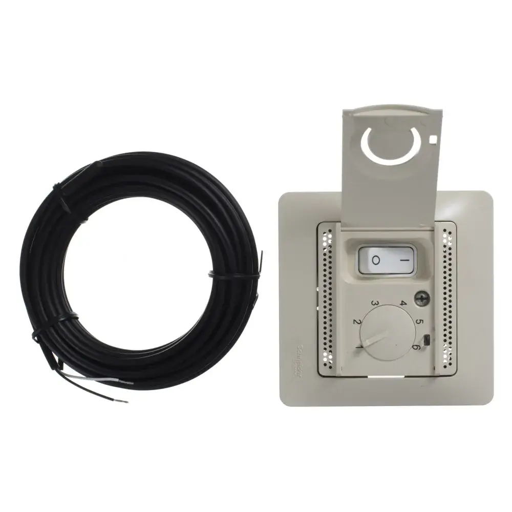 GLOSSA ТЕРМОСТАТ электронный для теплого пола с датчиком, 10A, в сборе, БЕЖЕВЫЙ