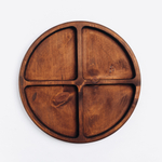 Деревянная тарелка с секциями (менажница) из кедра