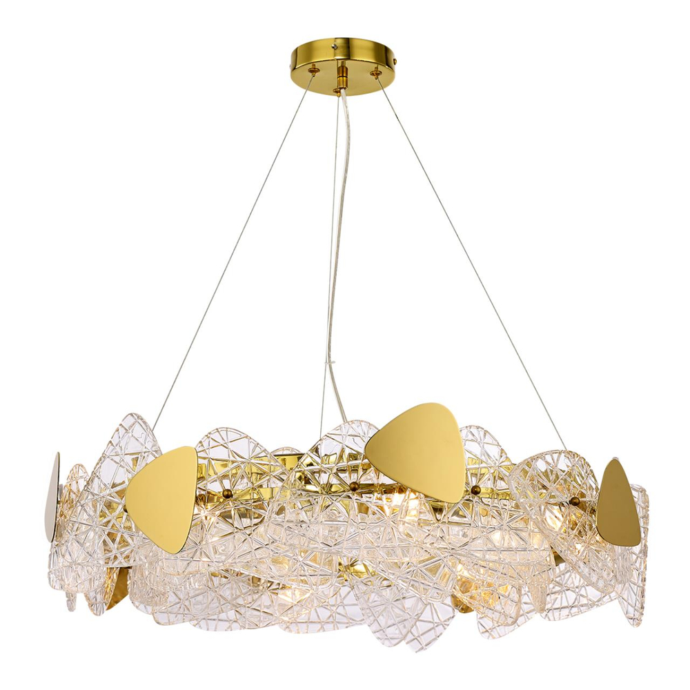 6582/8 NEOCLASSI LN26 195 золотой/прозрачный, золотой металл/стекло, металл Люстра подвесная E14 8*40W 220V QUEENY