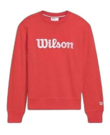Кофта для девочки теннисная Wilson Youth Unisex Team Crewneck - infrared