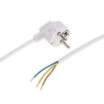 Шнур электрический с вилкой ПВС 3х0,75 мм² 1,5м белый REXANT