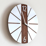 Часы настенные в эко стиле из натурального дерева - 30 см.