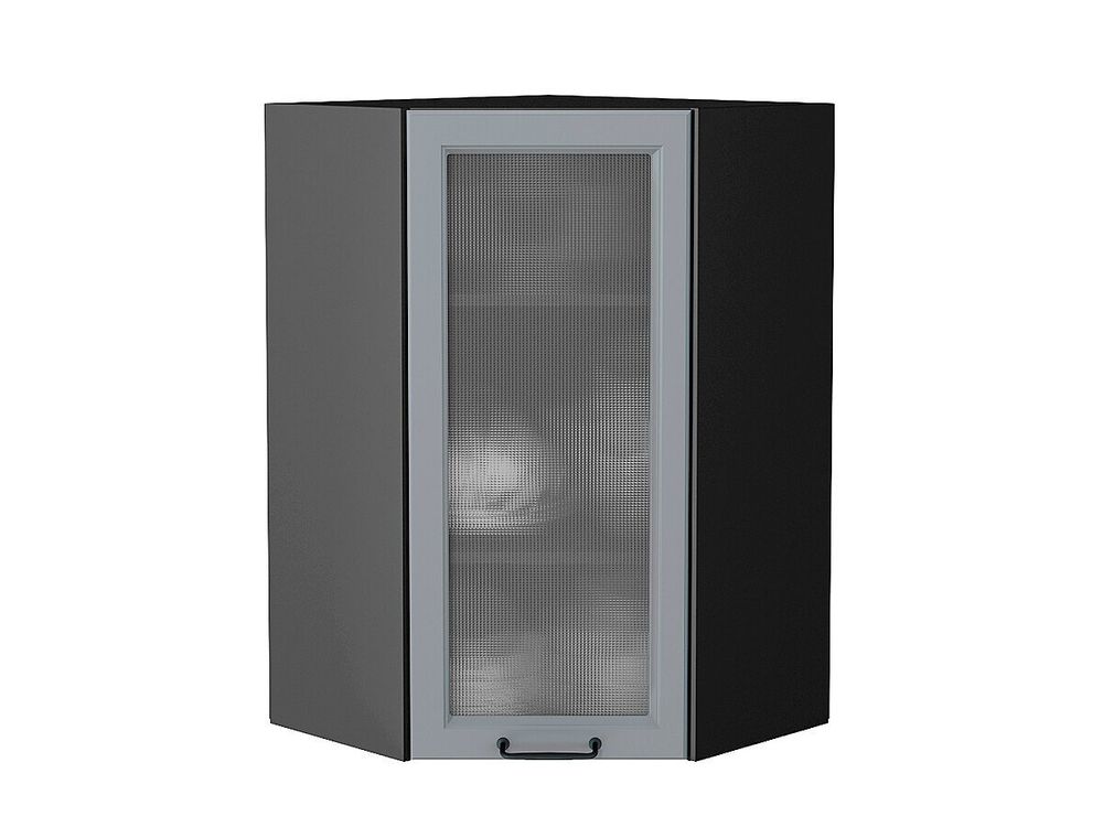 Шкаф верхний угловой остекленный Ницца