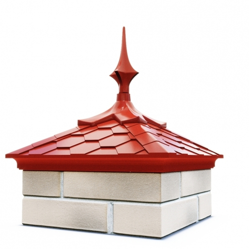 Колпак для забора EVEREST с пикой Красный (1,5 х 1,5)