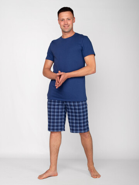 Пижама мужская с шортами Челси (индиго)