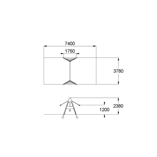 Качели двойные