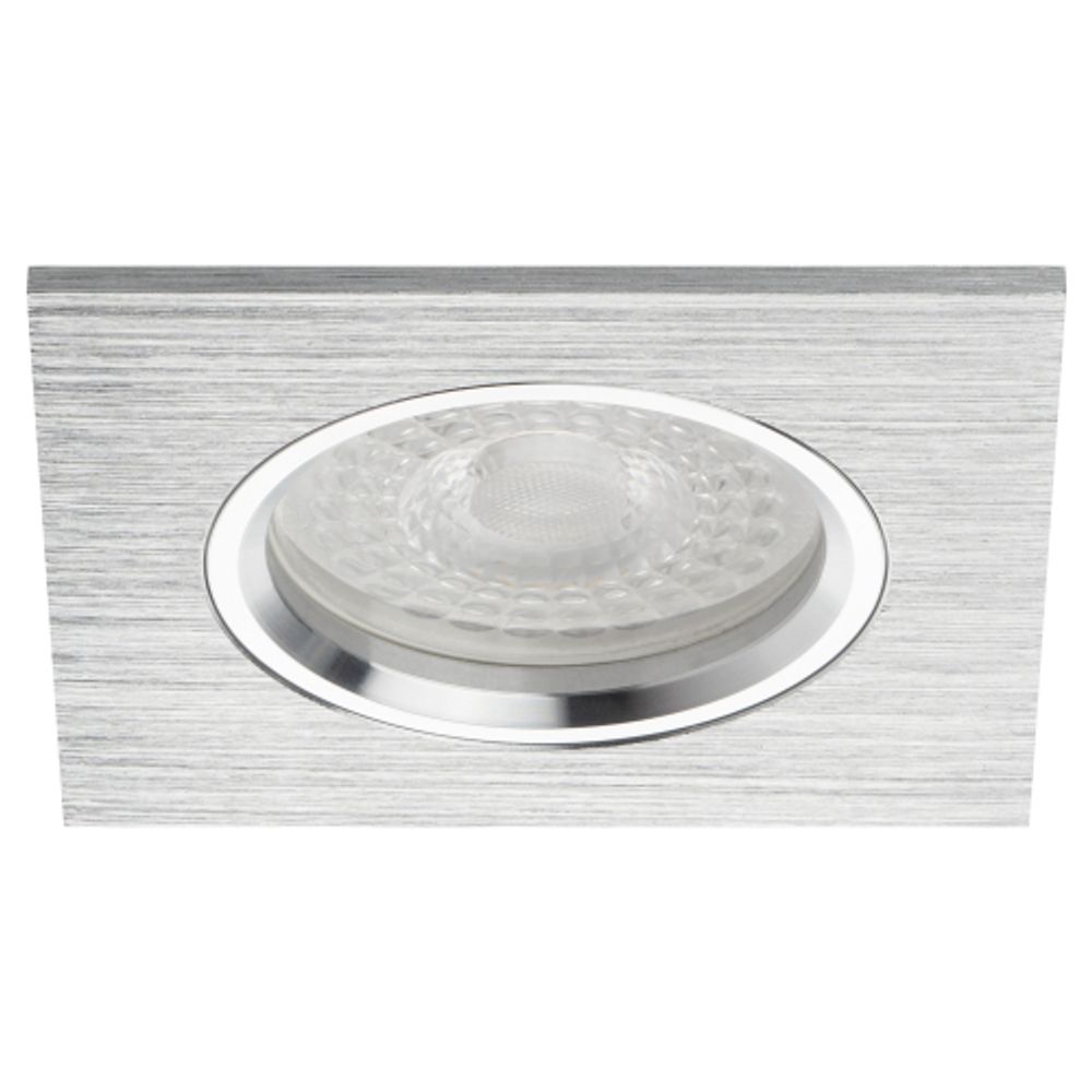 Светильник встраиваемый алюминиевый ЭРА KL57 SL под лампу MR16 GU5.3 серебро | Алюминиевые встраиваемые светильники