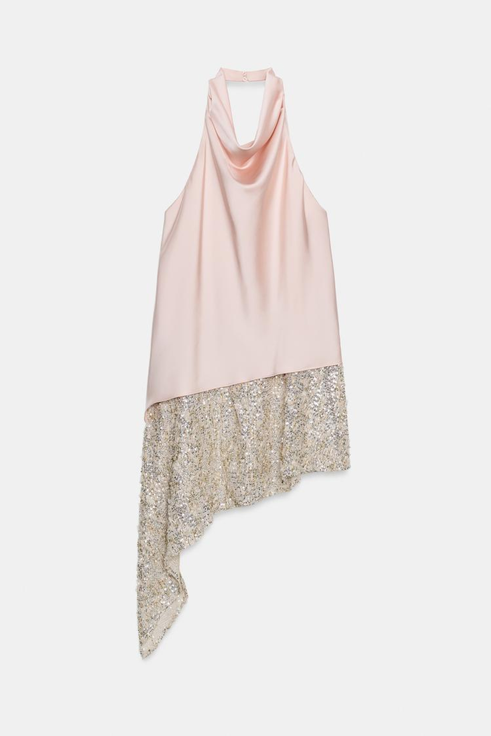 ZARA ПЛАТЬЕ МИДИ С ПАЙЕТКАМИ, РАЗНОЦВЕТНЫЙ