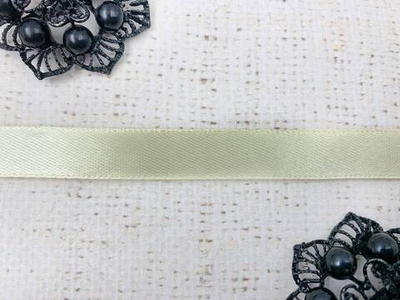 Лента атласная, ш. 1,2 см, светло-желтый