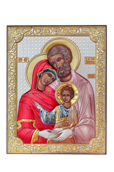 Св. Семейство, икона прямоугольная без рамки, красное дерево, эмаль 150х200