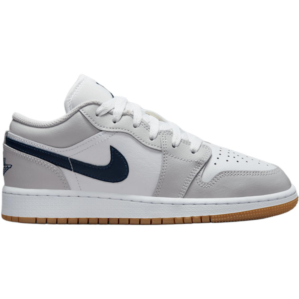 Jordan Air Jordan 1 Low top Basketball Shoes White/Gray Unisex