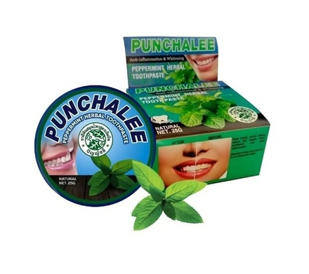 Растительная зубная паста Панчале с мятой (Punchalee Pepper mint Herbal Toothpaste), ТМ Punchalee