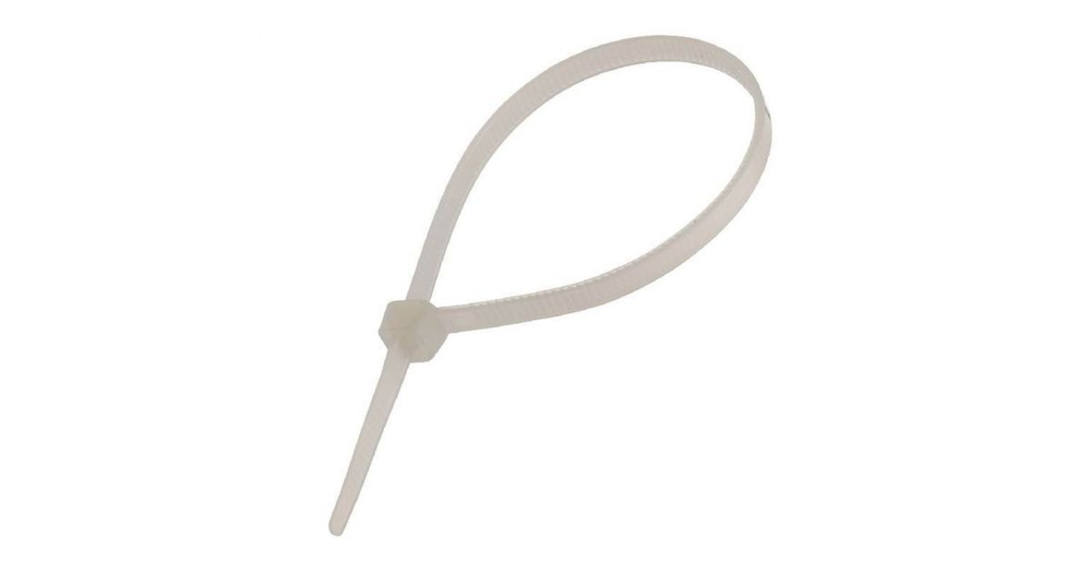 Хомут nylon  100 х 2,5 mm белый/черный уп.100 шт.