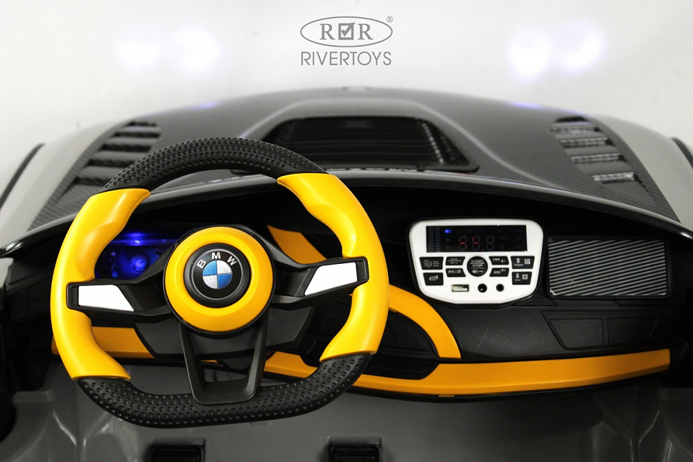 Детский электромобиль RiverToys G007GG серый
