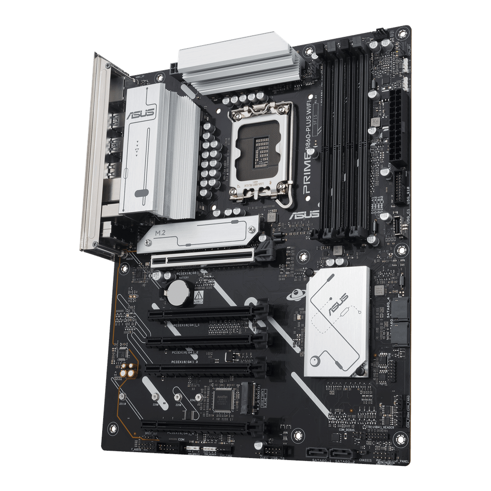 Материнская плата ASUS PRIME B860-PLUS WIFI, LGA1851 B860 4xDDR5 4xSATA 2xM.2 HDMI DP USB-C ATX
