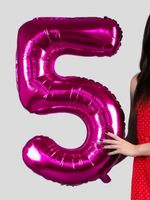 FM Шар 40" / 102 см "Цифра 5" фуксия фуше (БГ-60)
