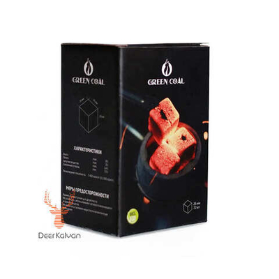 Уголь для кальяна "Greencoal" (25 мм.) 72 шт.