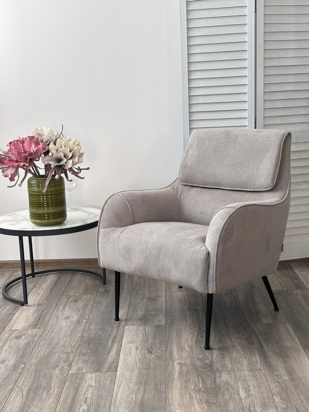 Кресло М-City DISAUR магда (Magda) Cato-16 Серый, ткань, Черный каркас