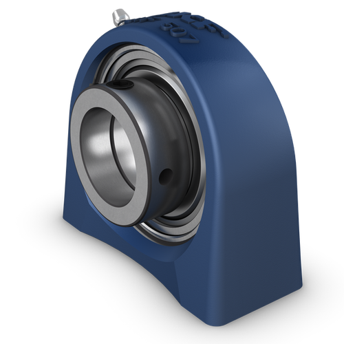 Стационарный шарикоподшипниковый узел с коротким основанием с узким внутренним кольцом и с эксцентриковым стопорным кольцом, чугун SYF 25 FM