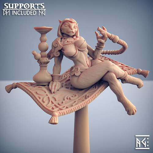 Табакси Лев Тигр Дьявол Ракшас секси девушка миниатюра для dnd, днд, pathfinder, фентези, Настольная игра, НРИ, Варгейм, РПГ