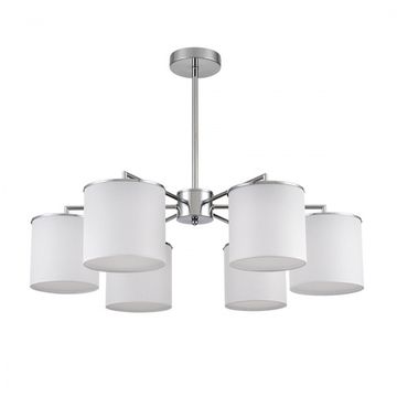 Люстра подвесная 6*E14 6591/6 хром/белый CLASSI Suntori Lumion