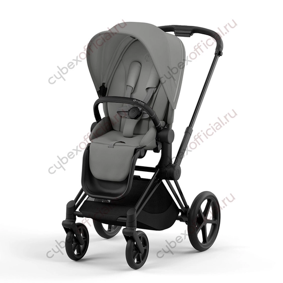 Прогулочная коляска Cybex Priam IV Mirage Grey шасси Matt Black